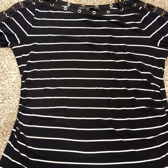 White House Black Market Striped Top - Picture 1 of 5